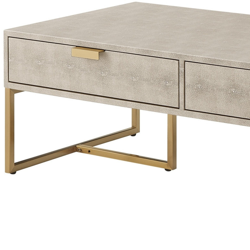 46" Modern 2 Drawer Coffee Table