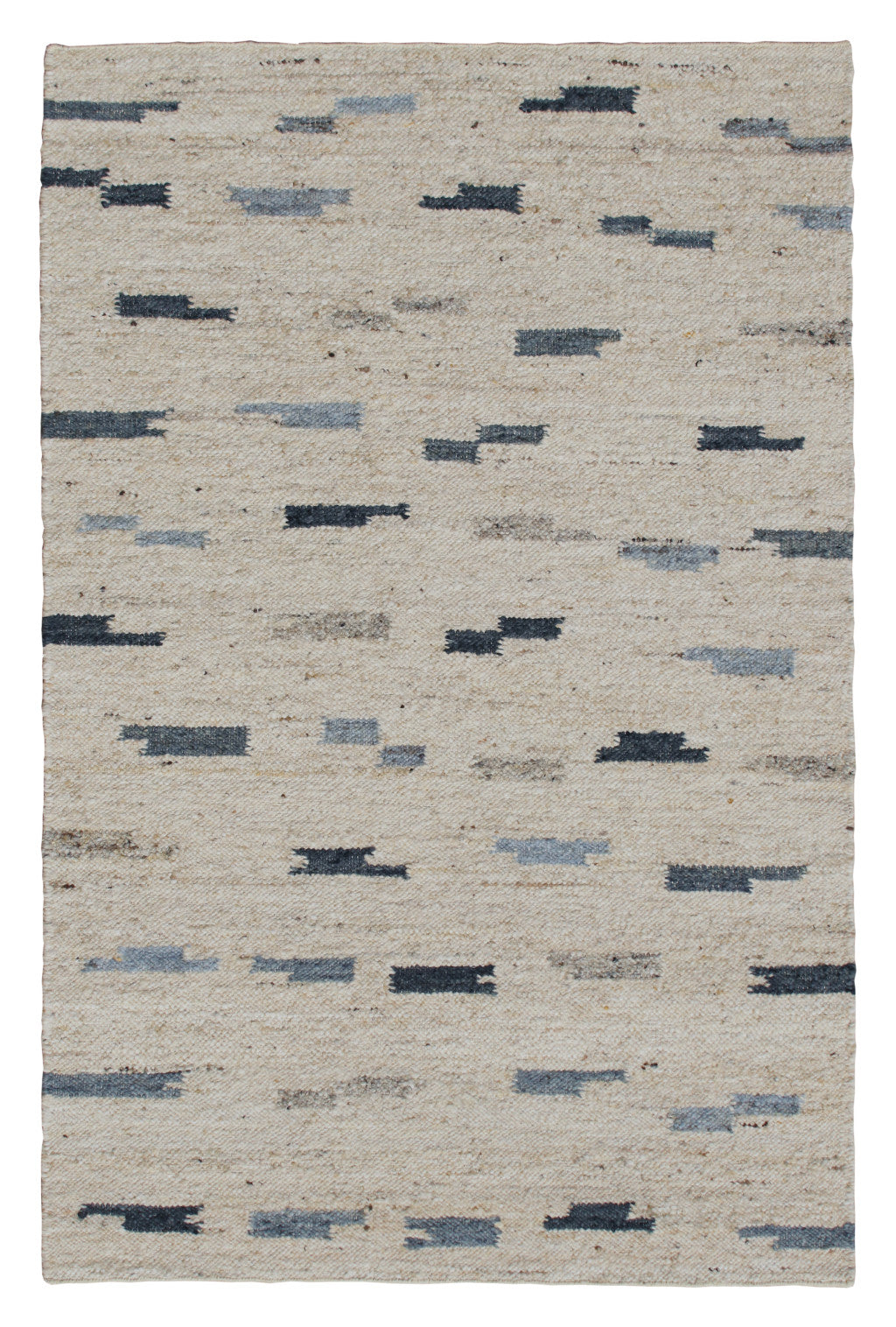 Blue and Gray Segment Lines Rug