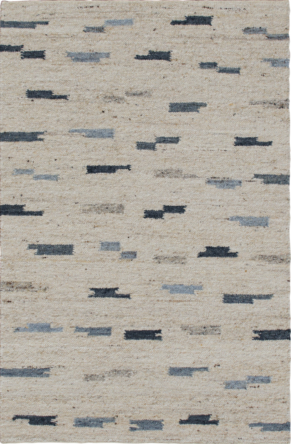 Blue and Gray Segment Lines Rug