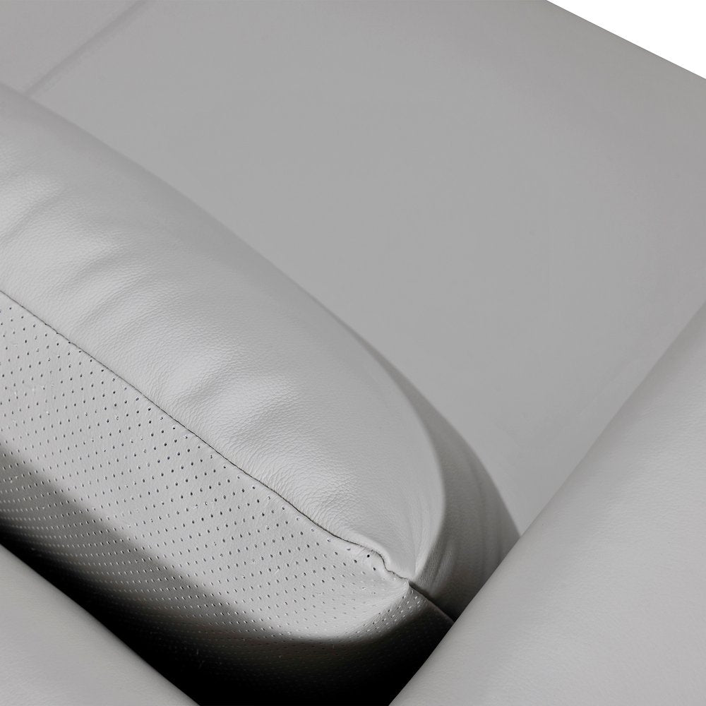 85" Leather Contemporary Tuxedo Sofa