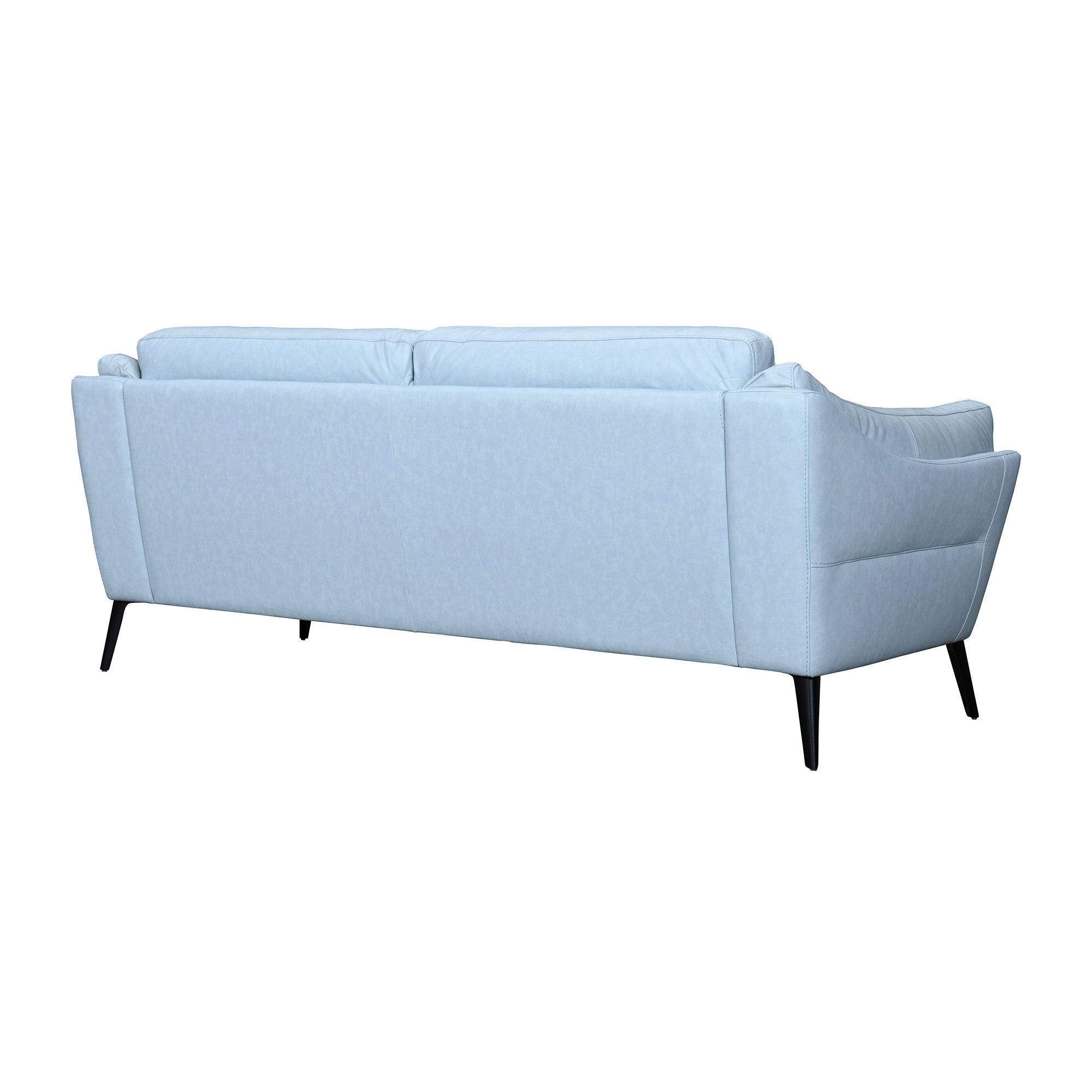 87" Flared Arm Leather Sofa