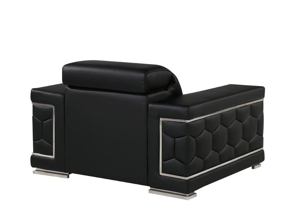 47" Geometric Leather Club Chair