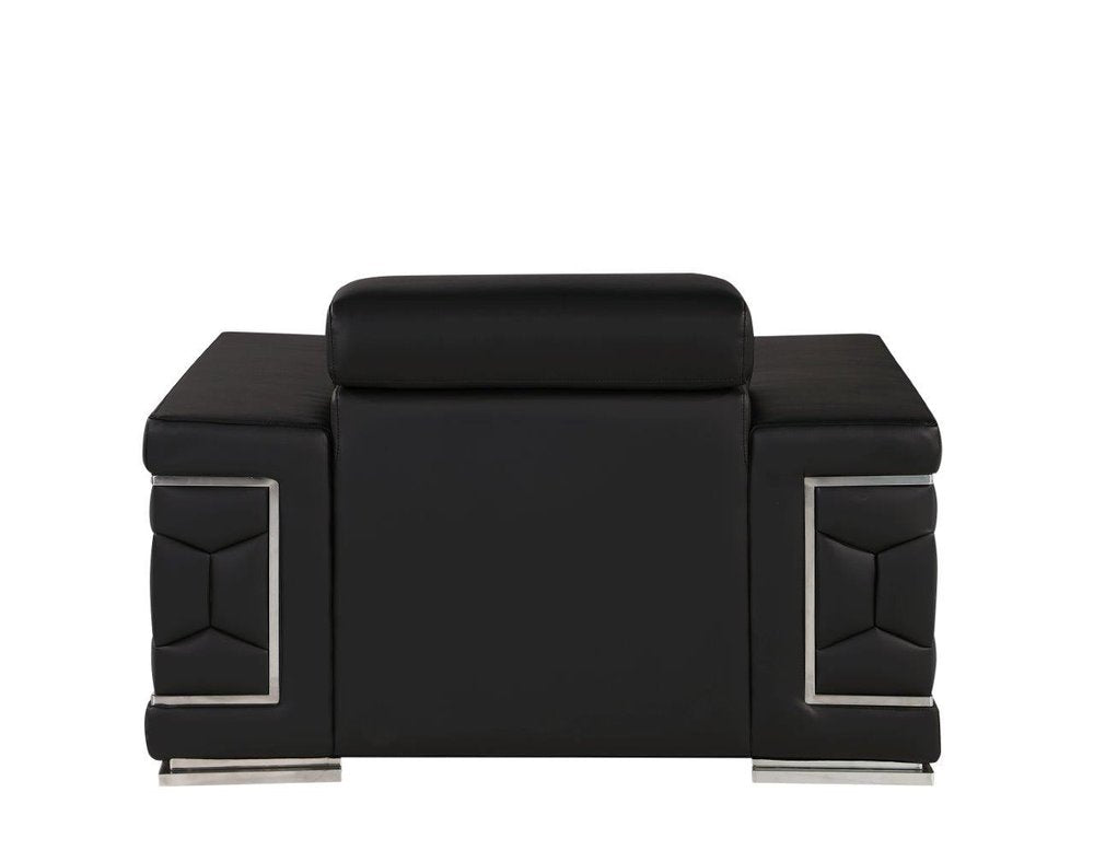 47" Geometric Leather Club Chair