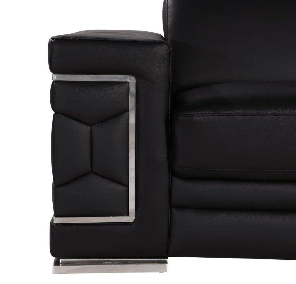 47" Geometric Leather Club Chair