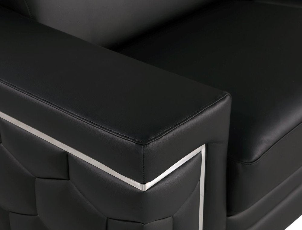 47" Geometric Leather Club Chair