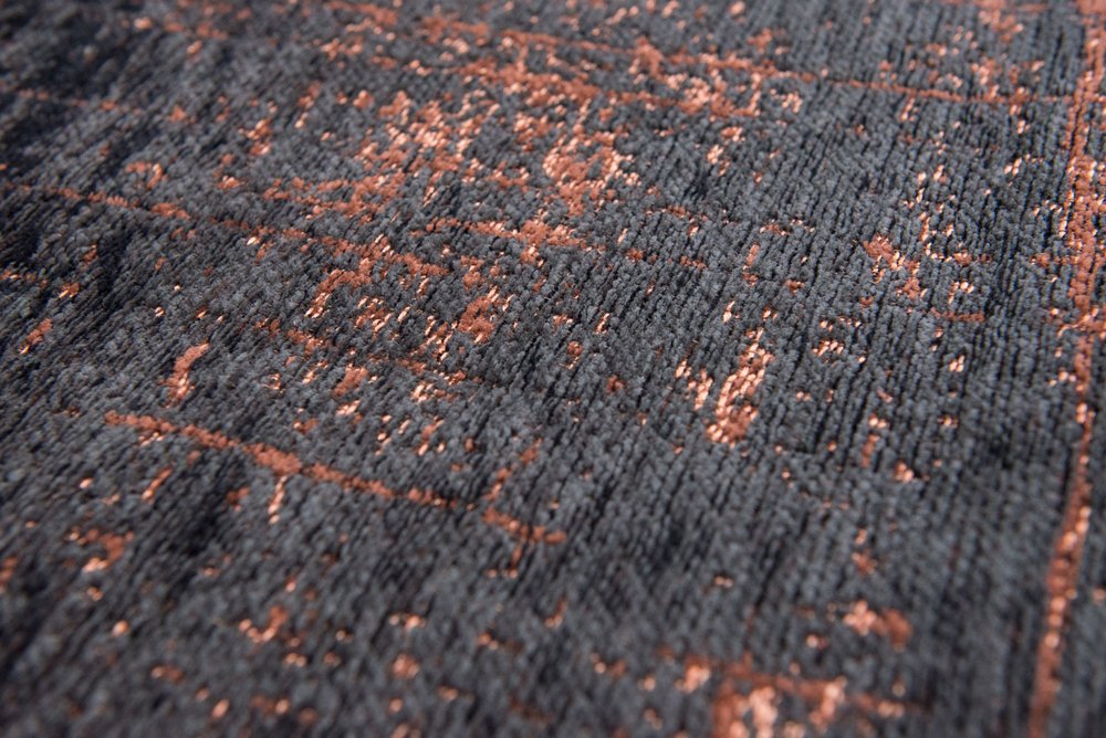 Black and Gold Abstract Area Rug