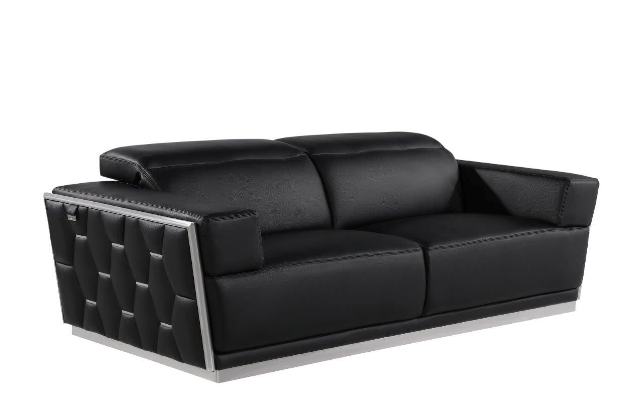 2 Piece Leather Sofa and Loveseat Set