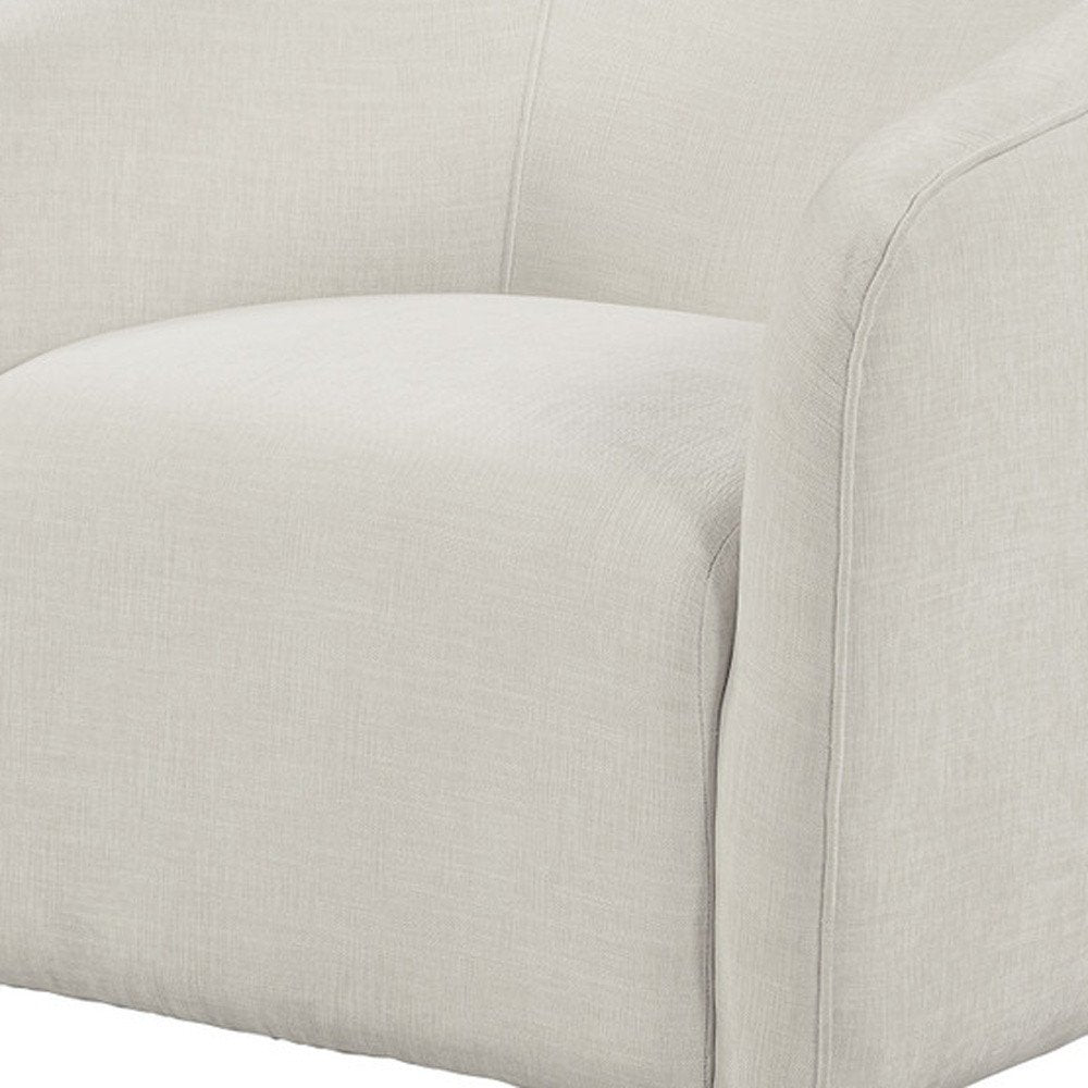 32" Beige Barrel Club Chair
