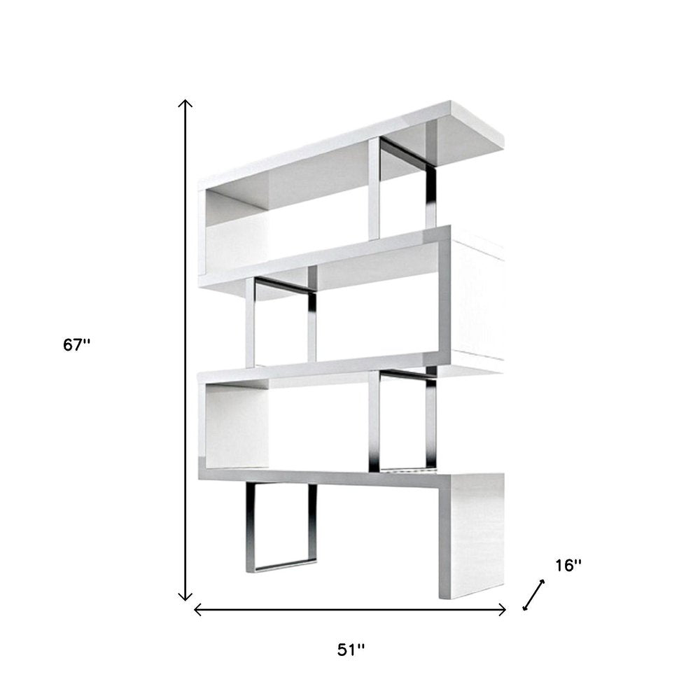 67" Contemporary Etagere Bookshelf
