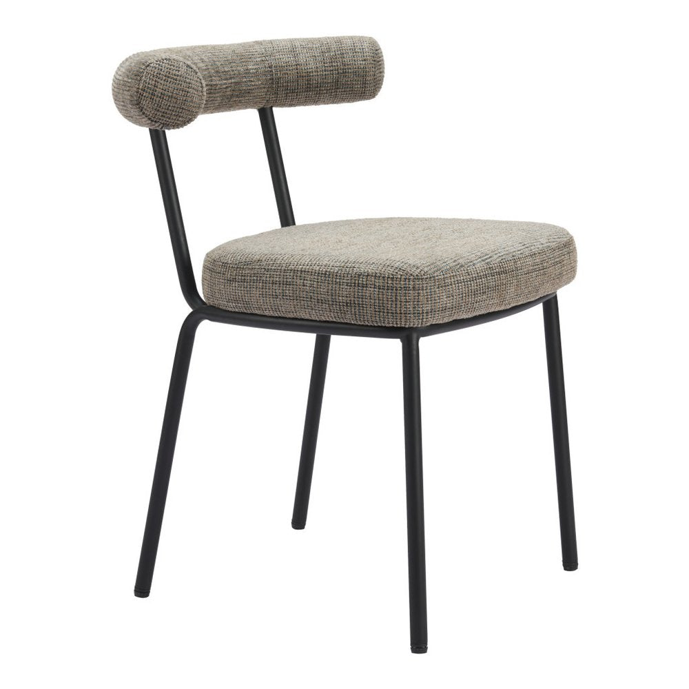 Set of Two 23" Green Open Back Barrel Dining Chair