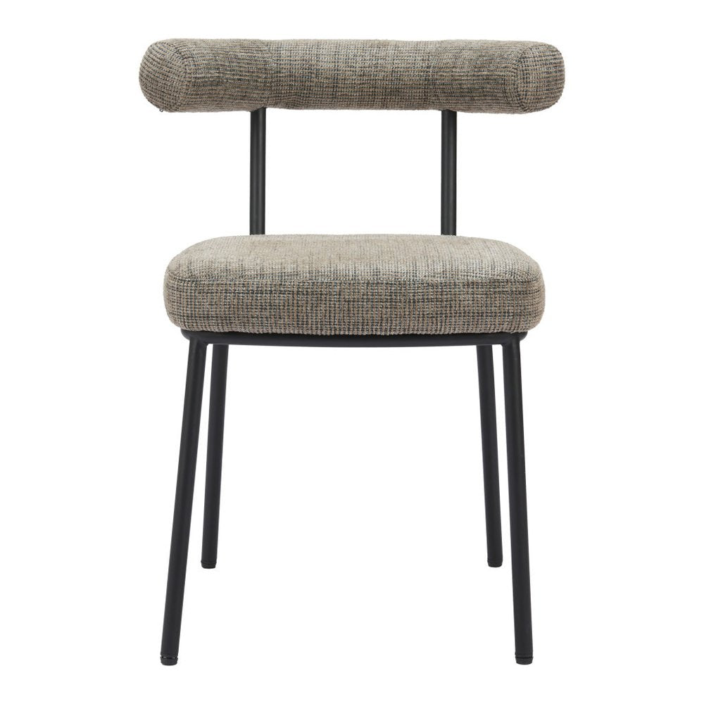 Set of Two 23" Green Open Back Barrel Dining Chair