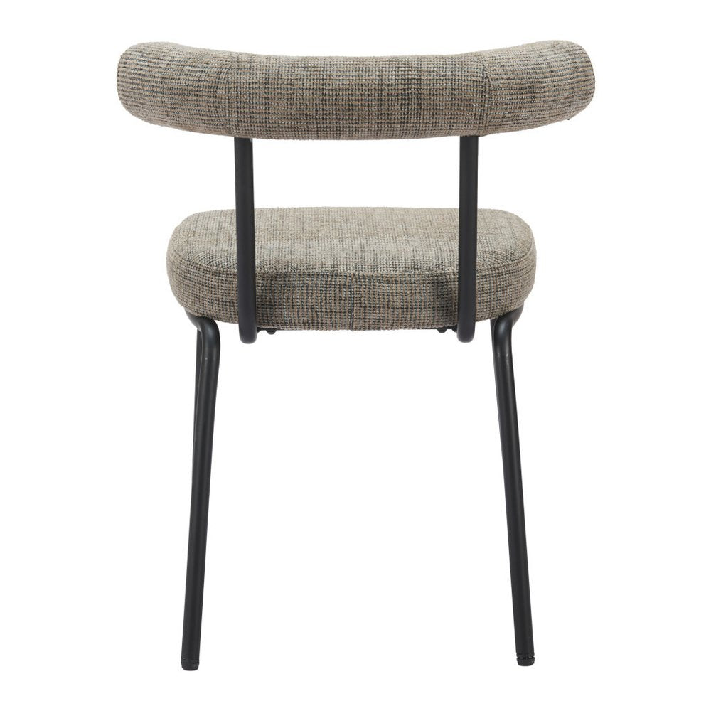 Set of Two 23" Green Open Back Barrel Dining Chair