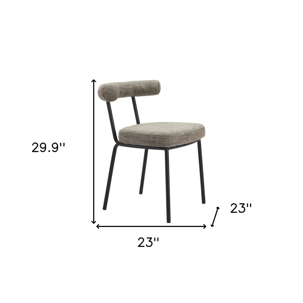 Set of Two 23" Green Open Back Barrel Dining Chair