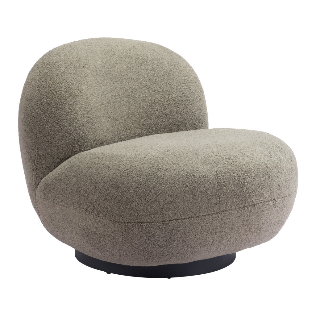 30" Faux Shearling Slipper Chair