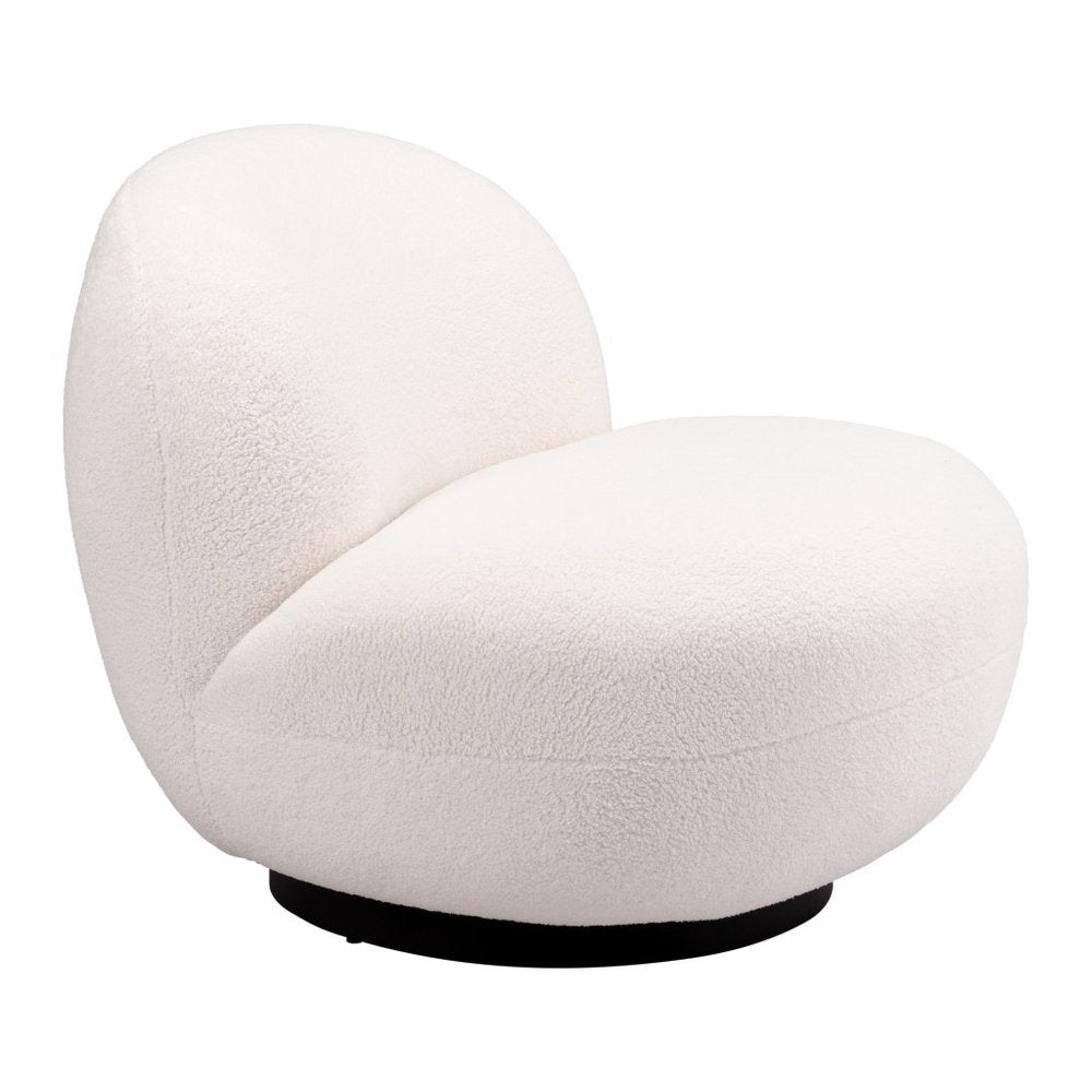 30" Faux Shearling Slipper Chair