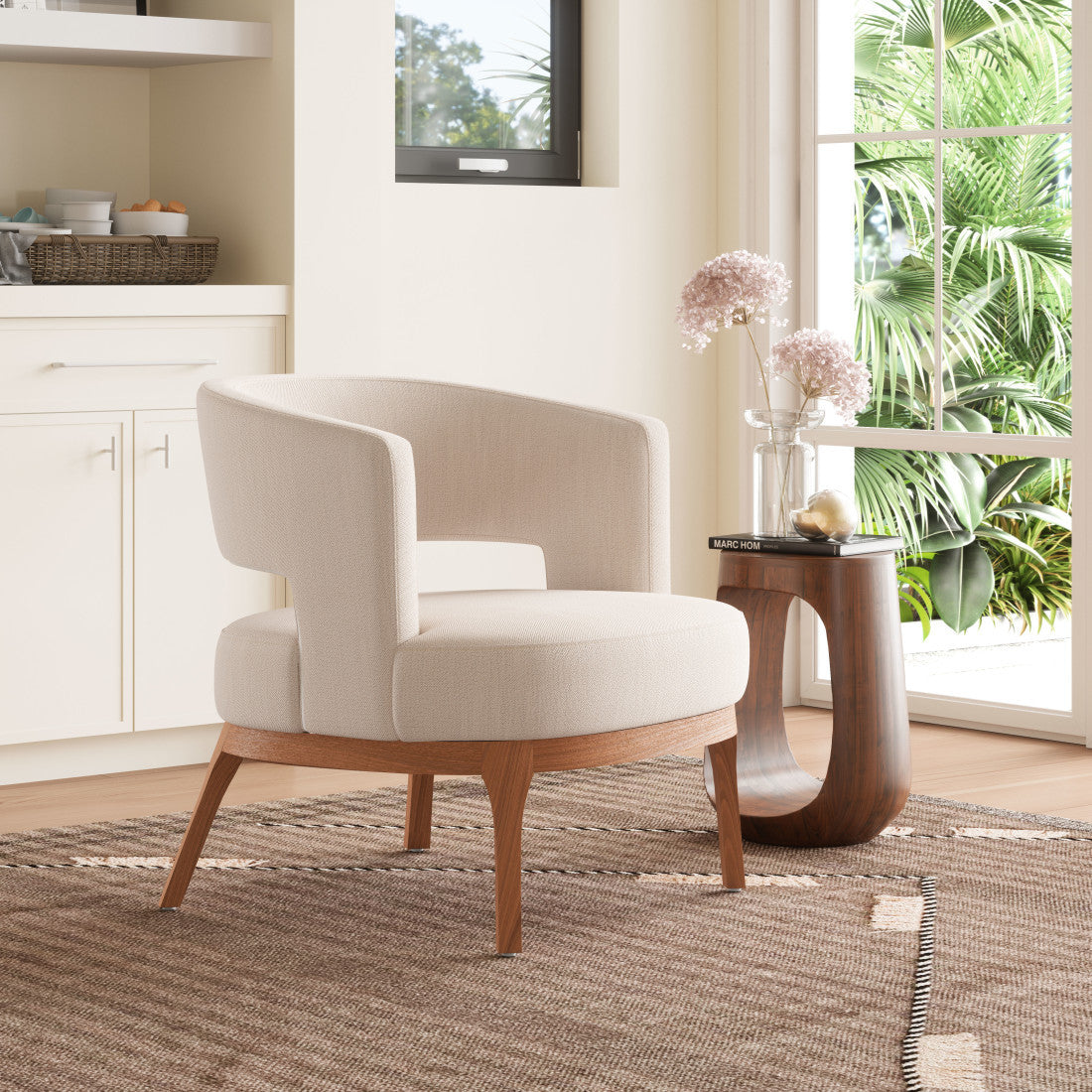 27" Half-Back Barrel Chair