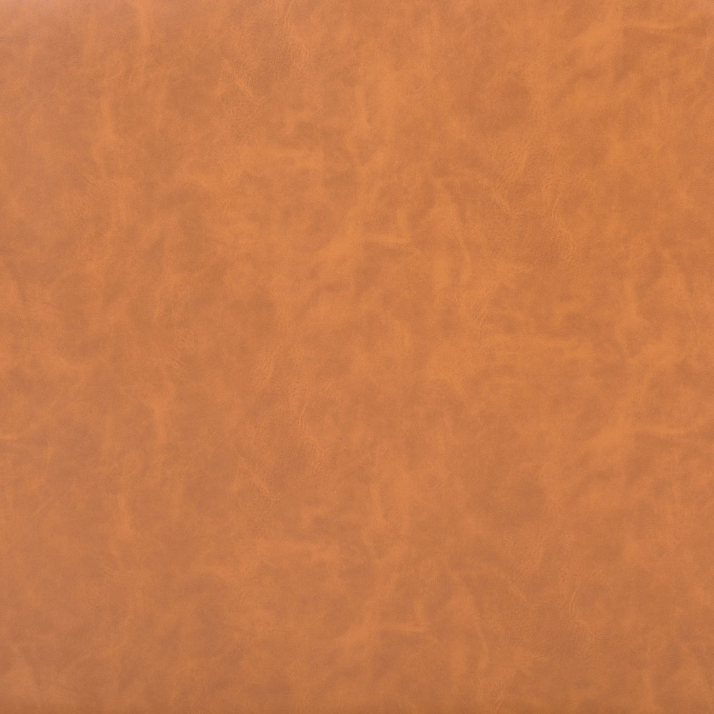 27" Brown and Gold Faux Leather Curved Accent Chair
