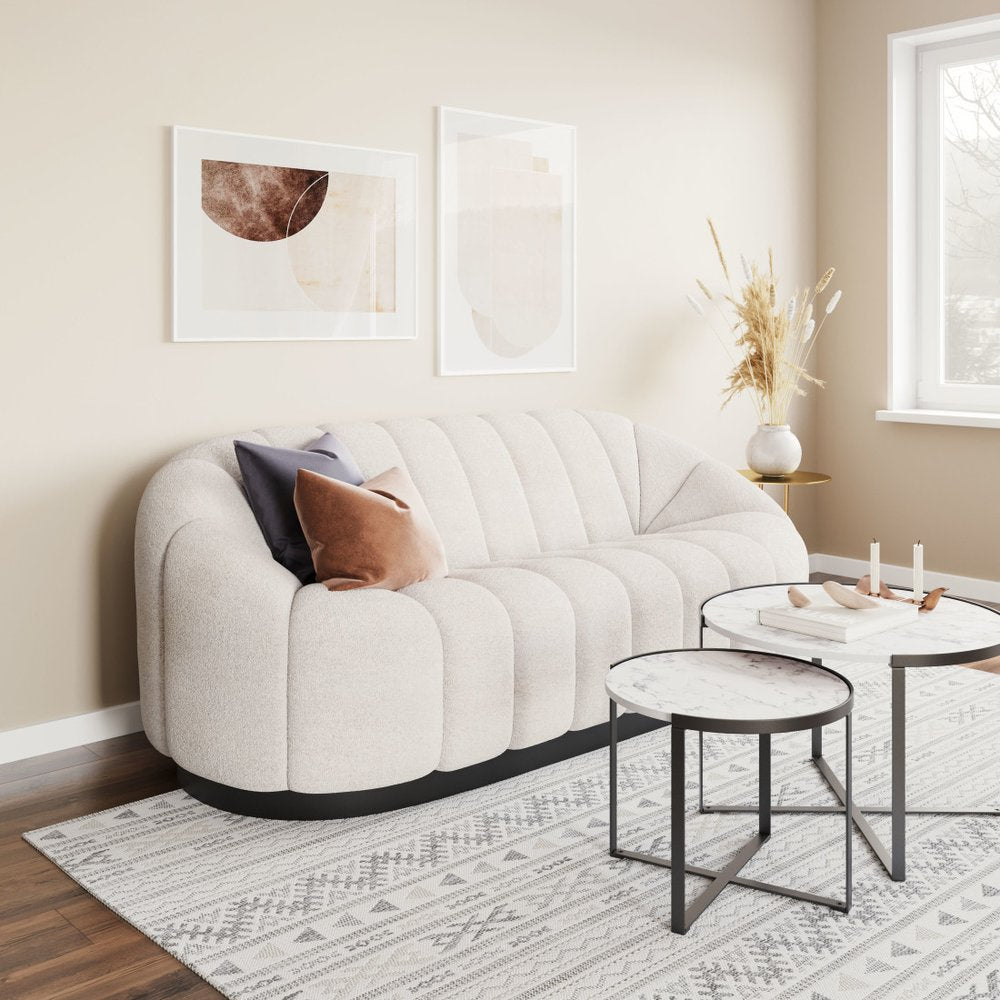 85" Indented Channel Back Loveseat