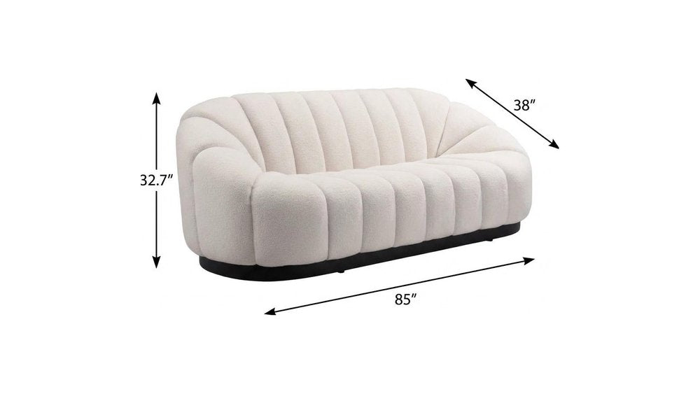 85" Indented Channel Back Loveseat