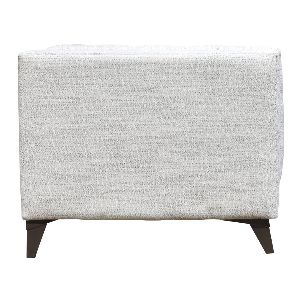 79" Contemporary White Channel Back Tuxedo Sofa