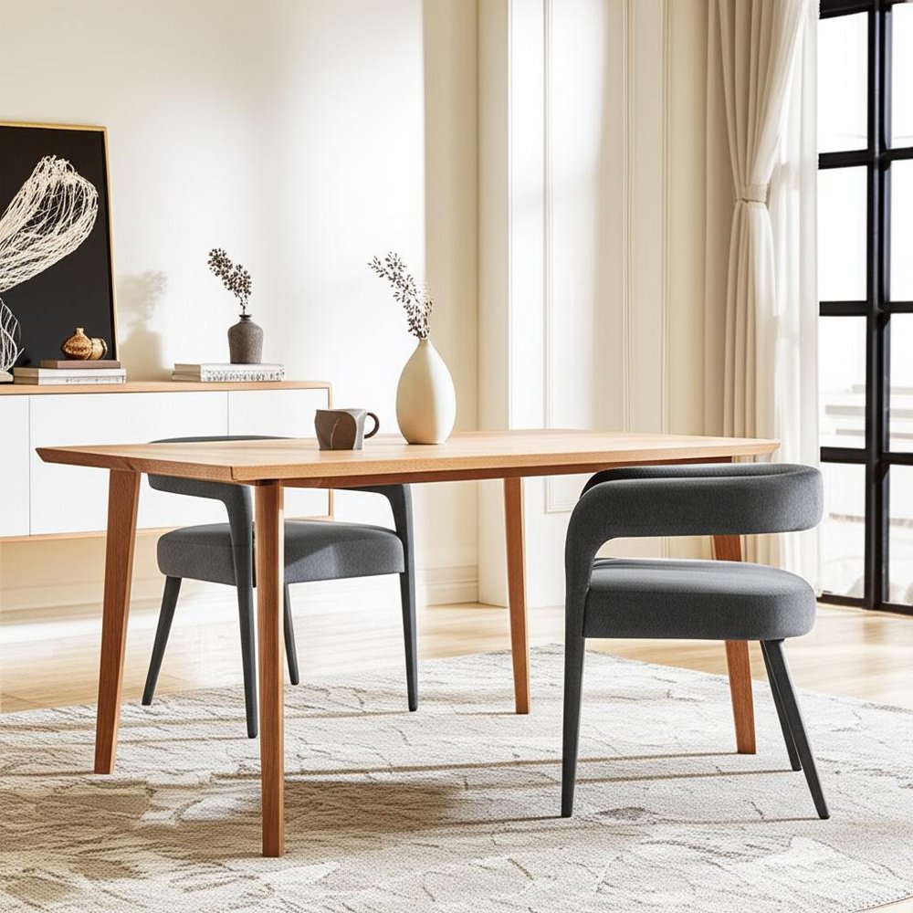 Set of Two 21" Open Barrel Dining Chair