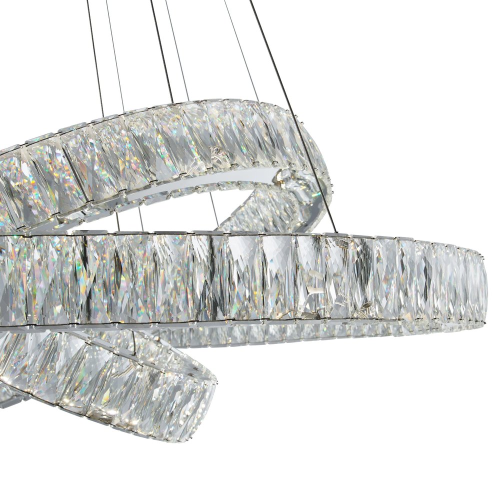 41" 3 Ring Crystal Contemporary Chandelier