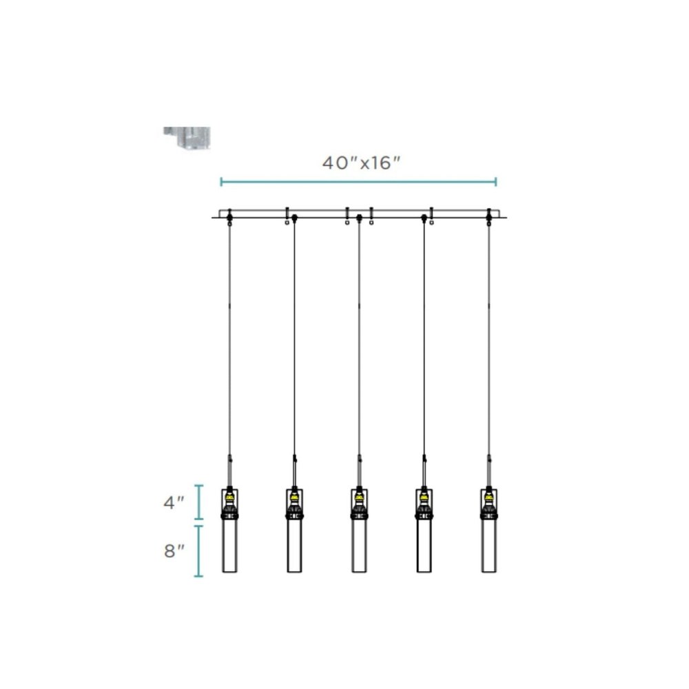 40" Silver 15 Light Cluster Drip Chandelier