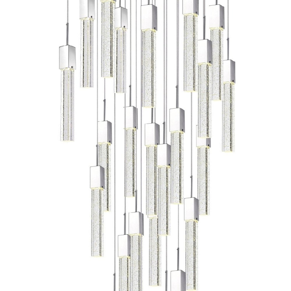 28" Silver 25-Light Drip Chandelier