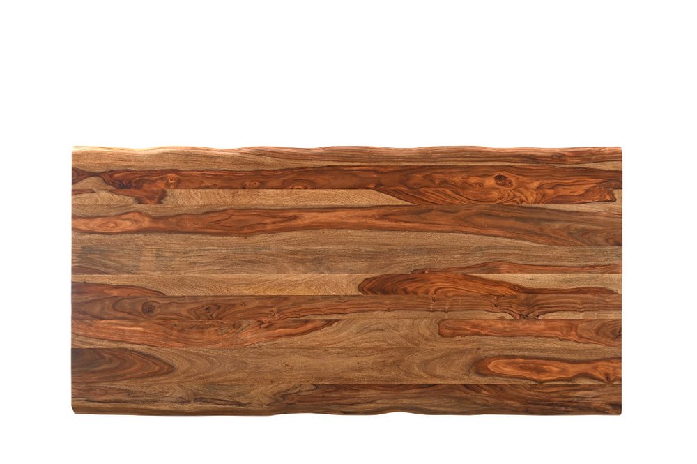 80" Brown and Black Wood Live Edge Dining Table