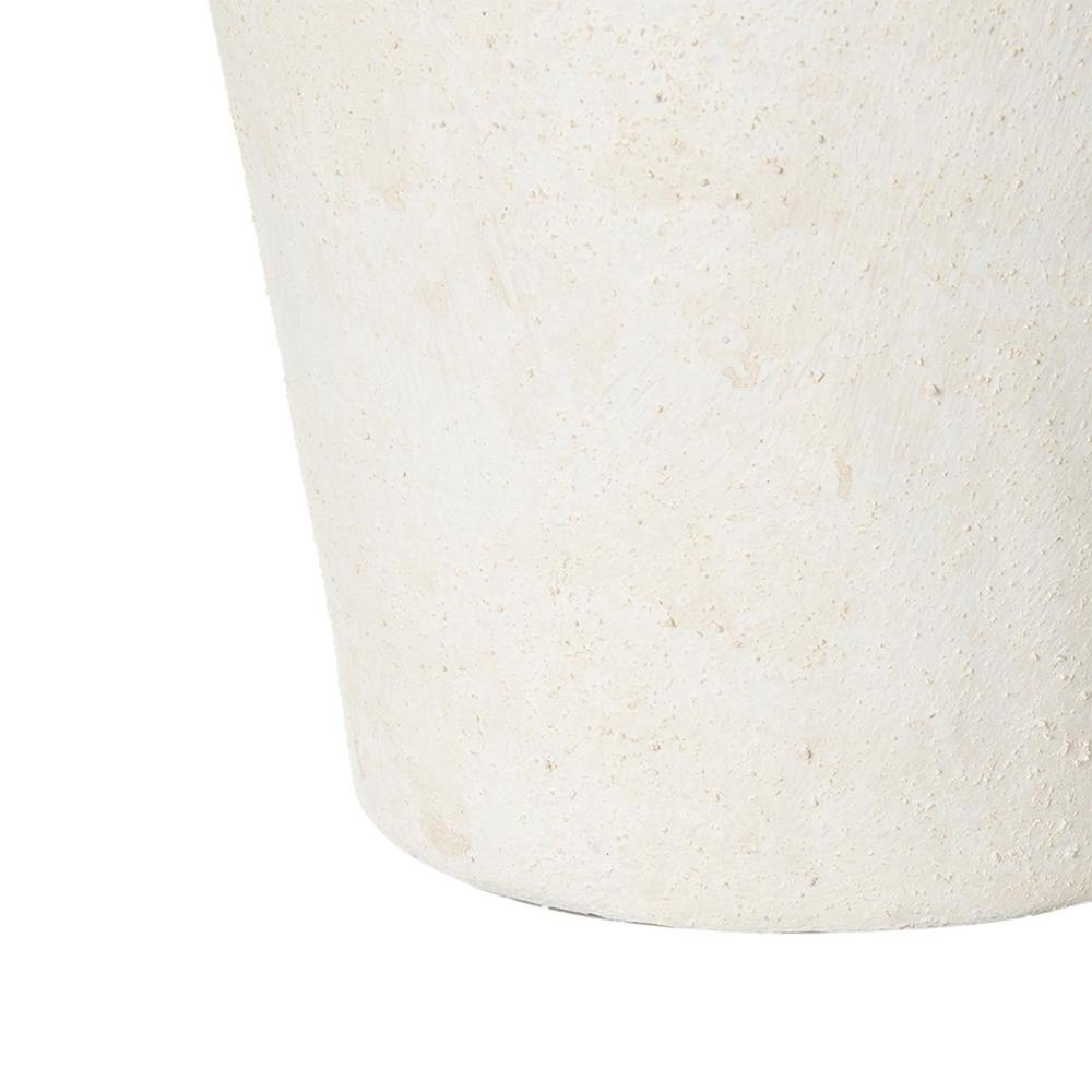 10" Brown and White Ceramic Round Jug Vase
