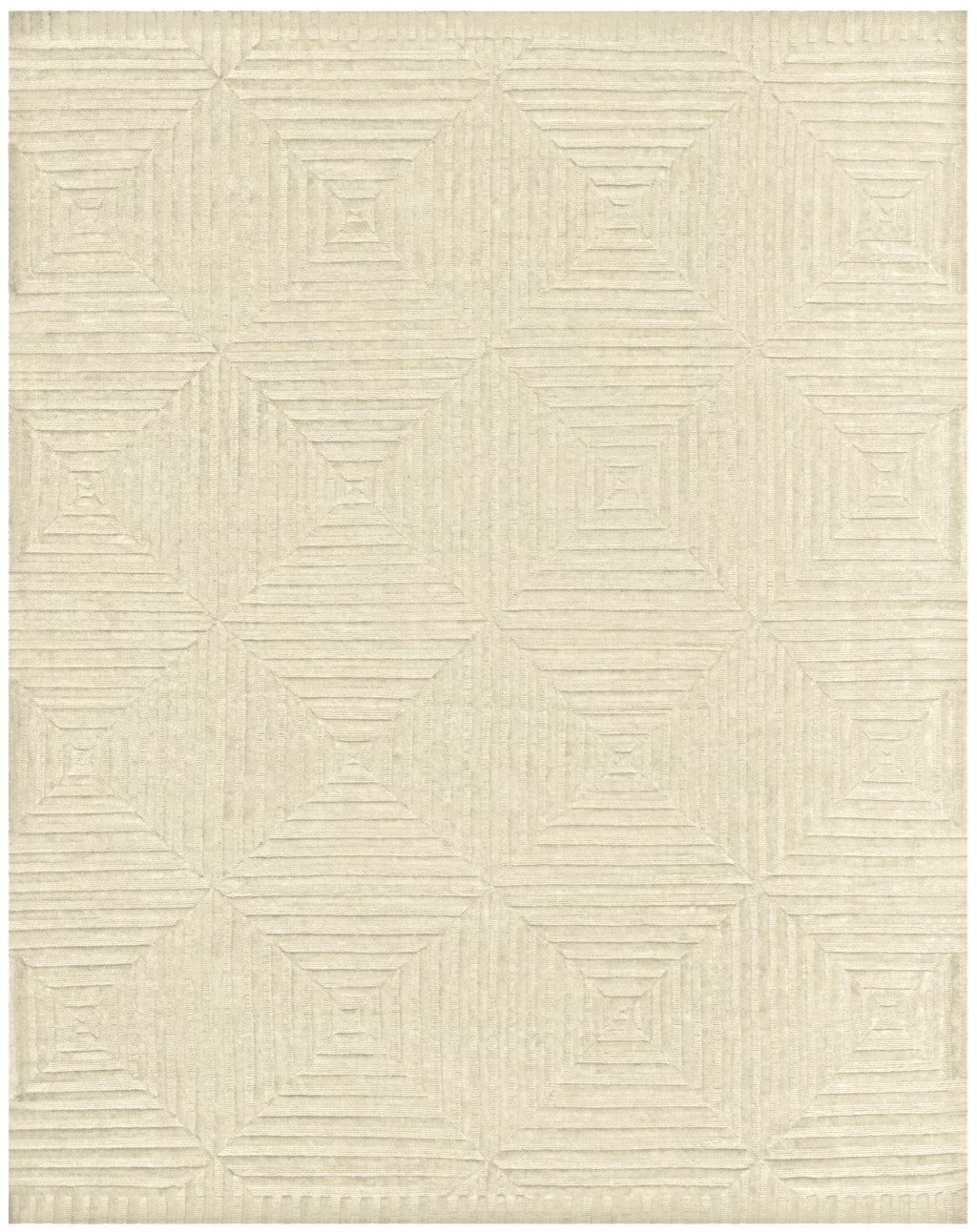 Beige Diamonds Hand Knotted Rug