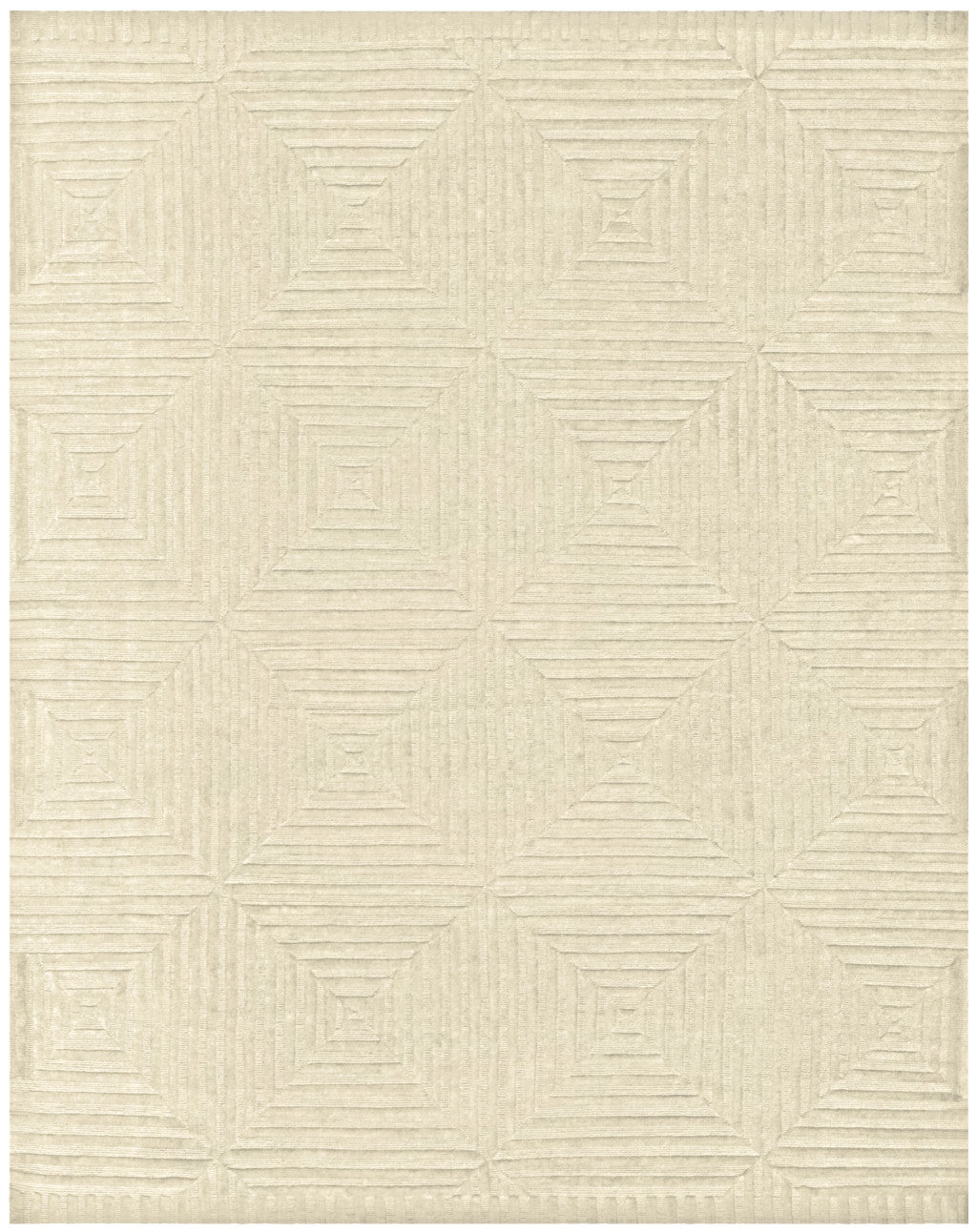 Beige Diamonds Hand Knotted Rug