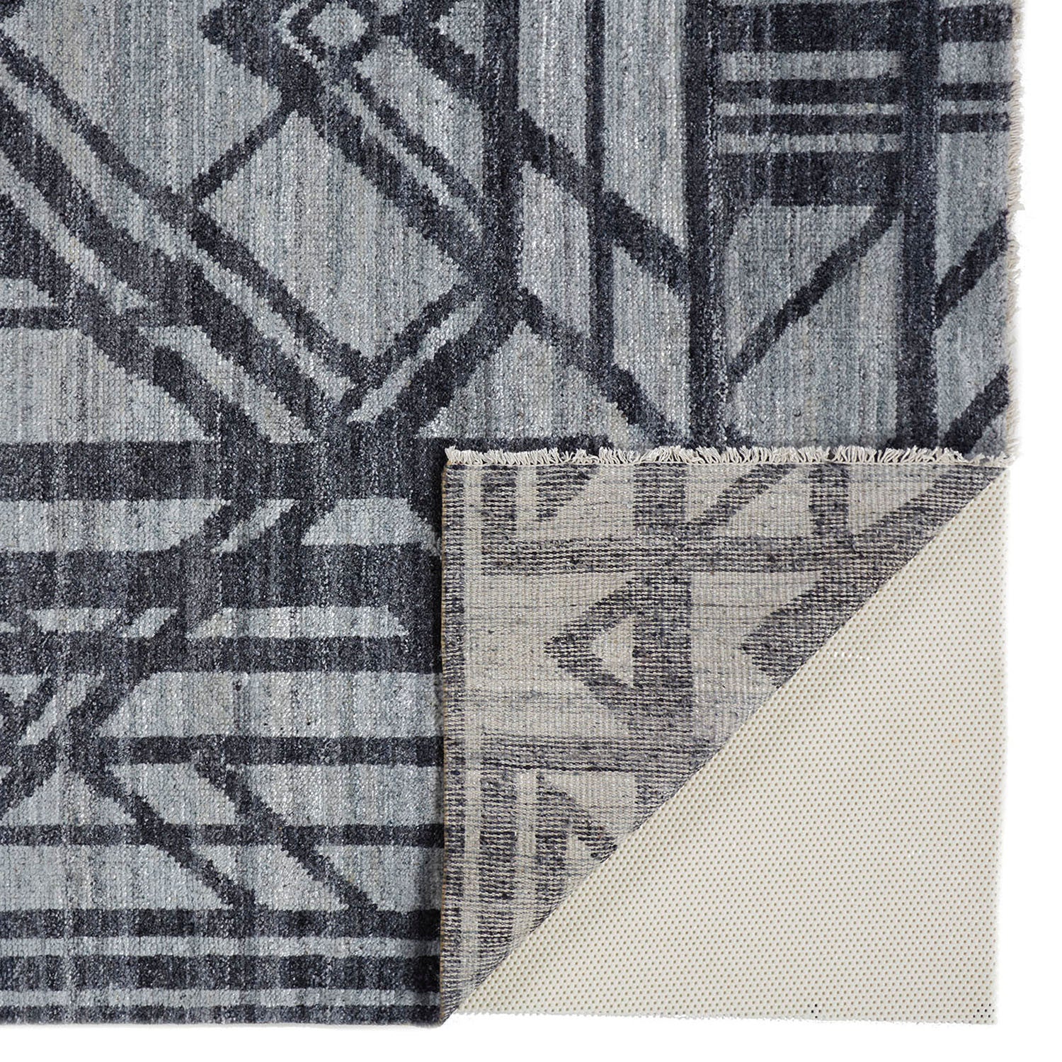 Gray Deco Geometric Rug