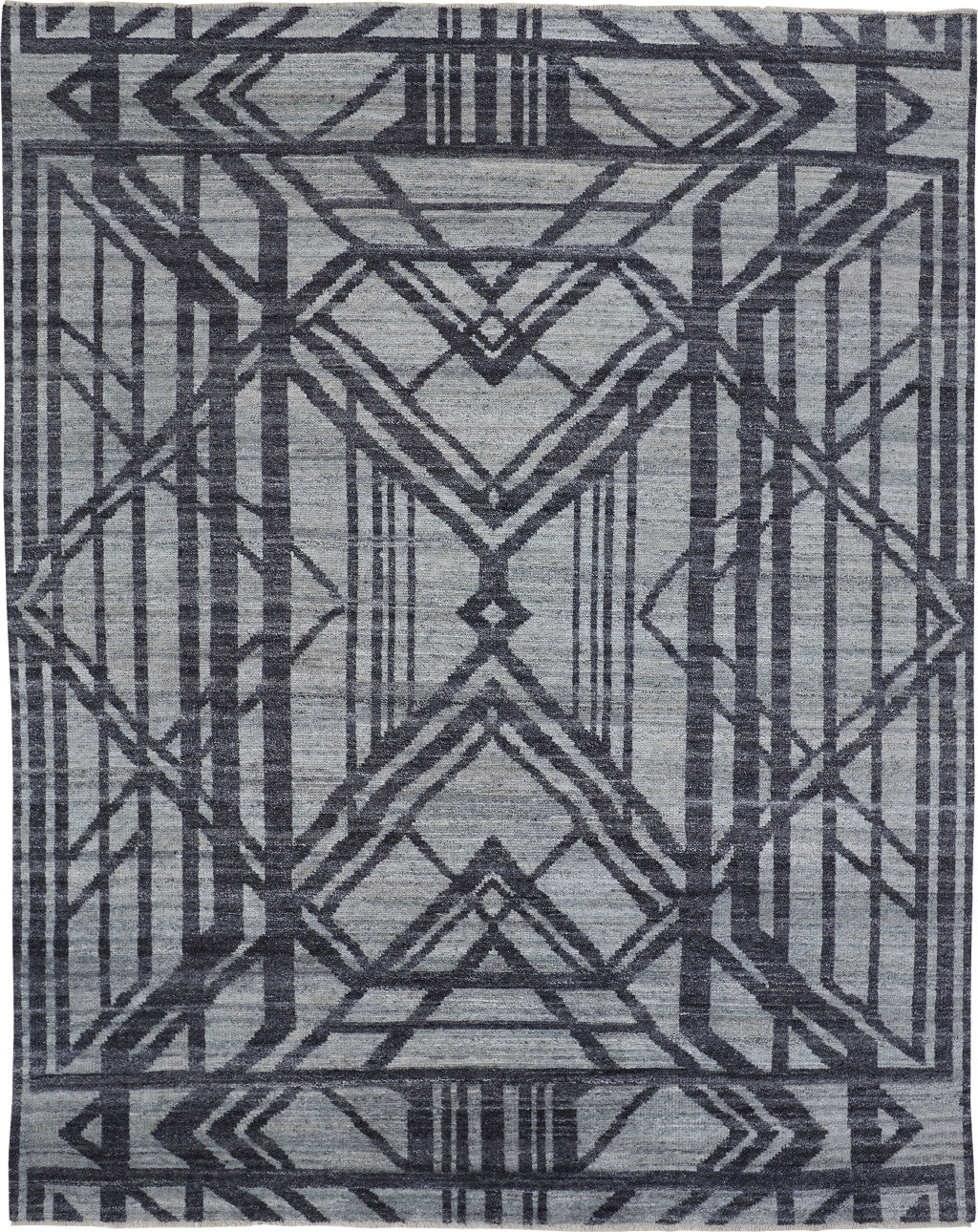 Gray Deco Geometric Rug