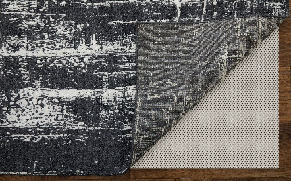 Black and Gray Abstract Rug