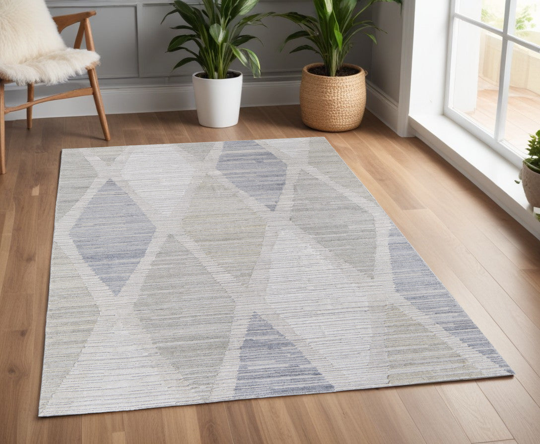 White Pane Hand Woven Rug