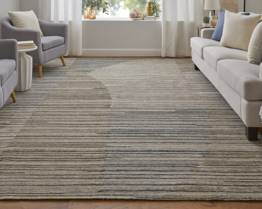 Brown Modern Hand Woven Rug