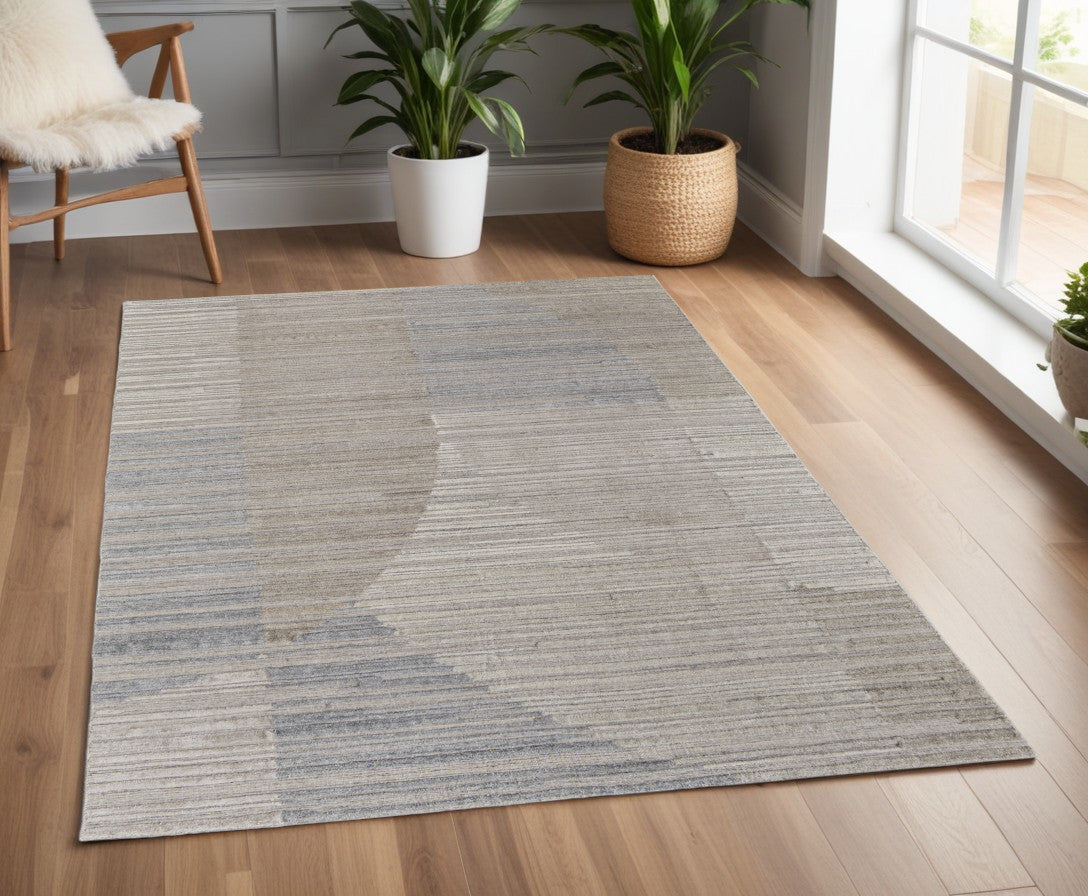 Brown Modern Hand Woven Rug