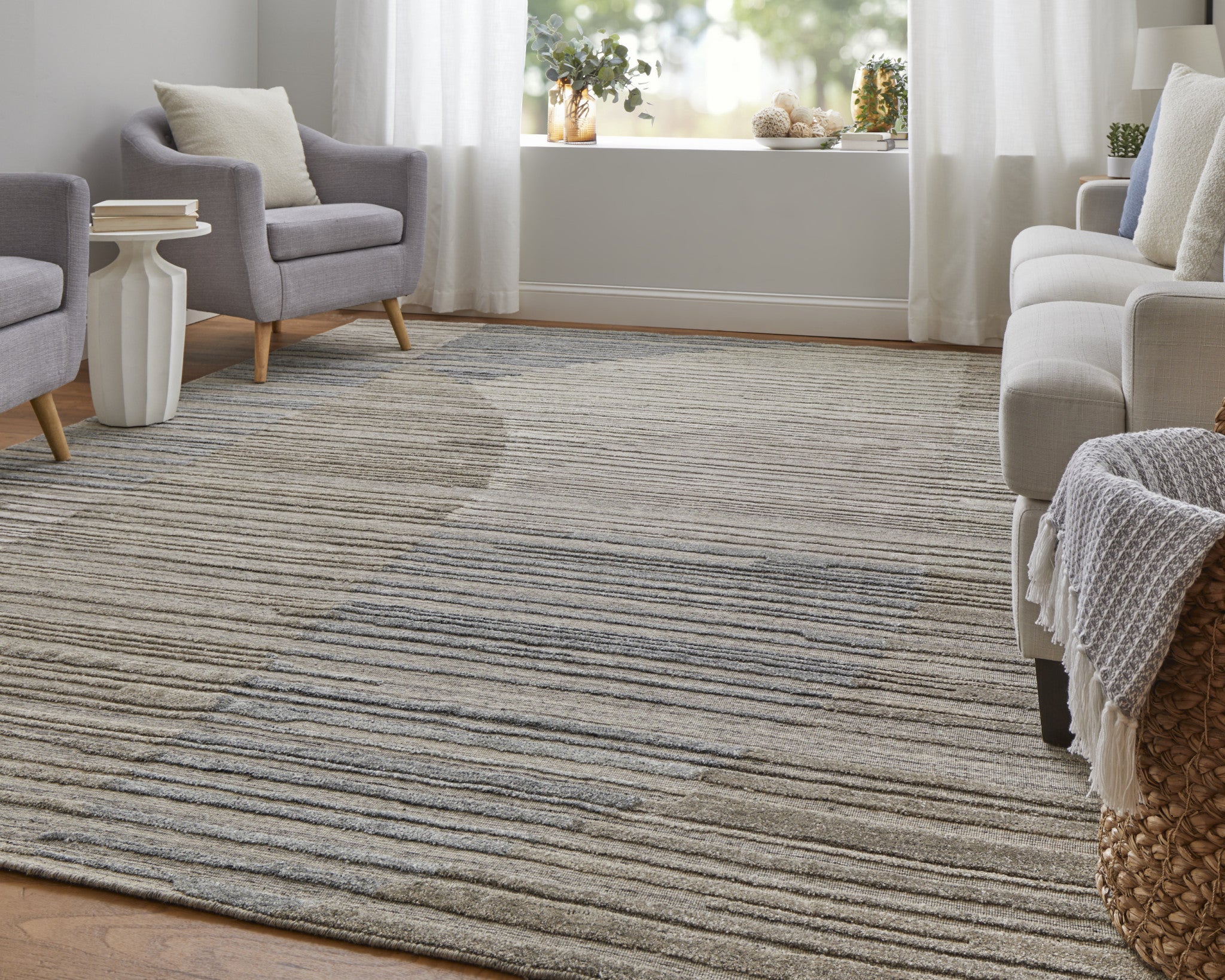 Brown Modern Hand Woven Rug