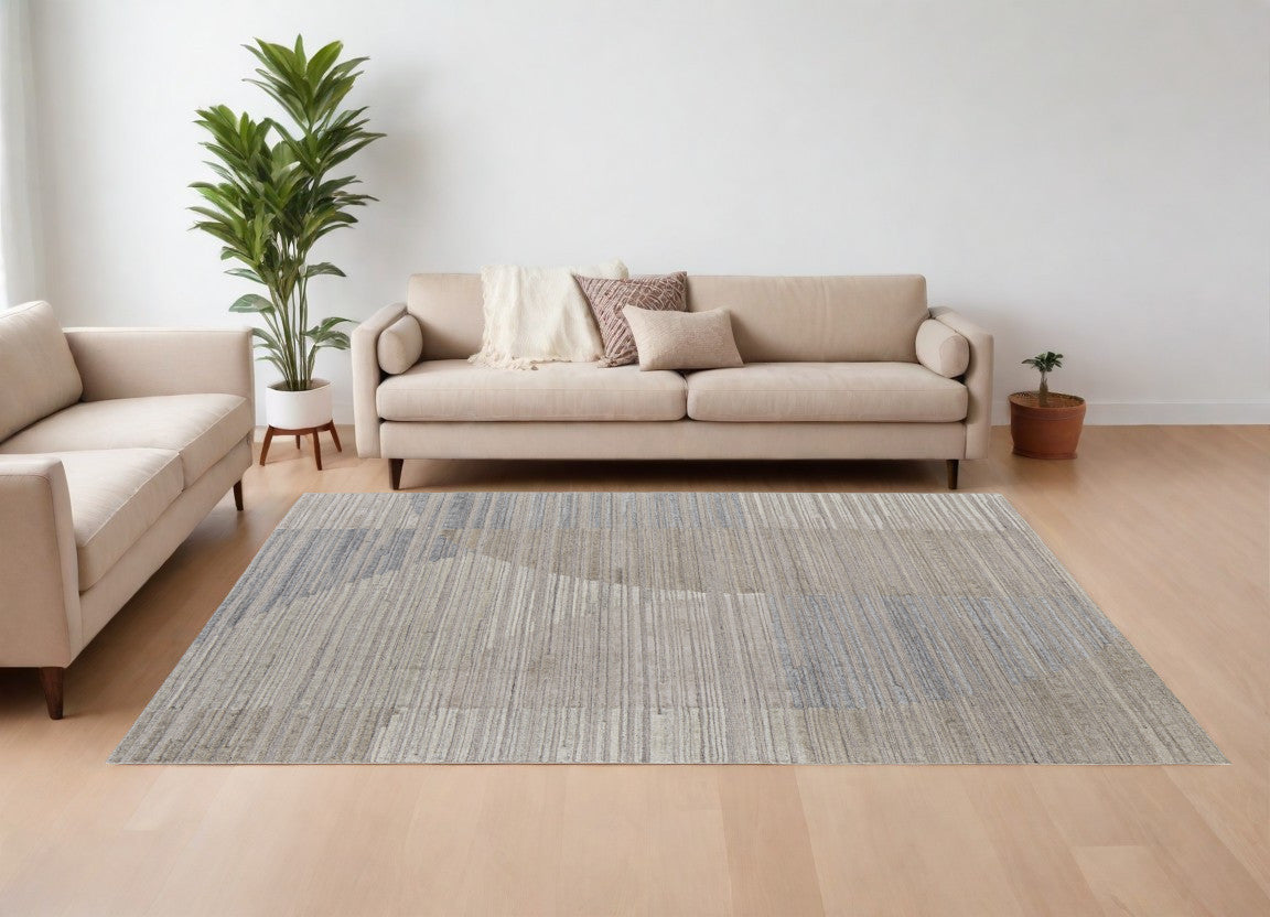 Brown Modern Hand Woven Rug