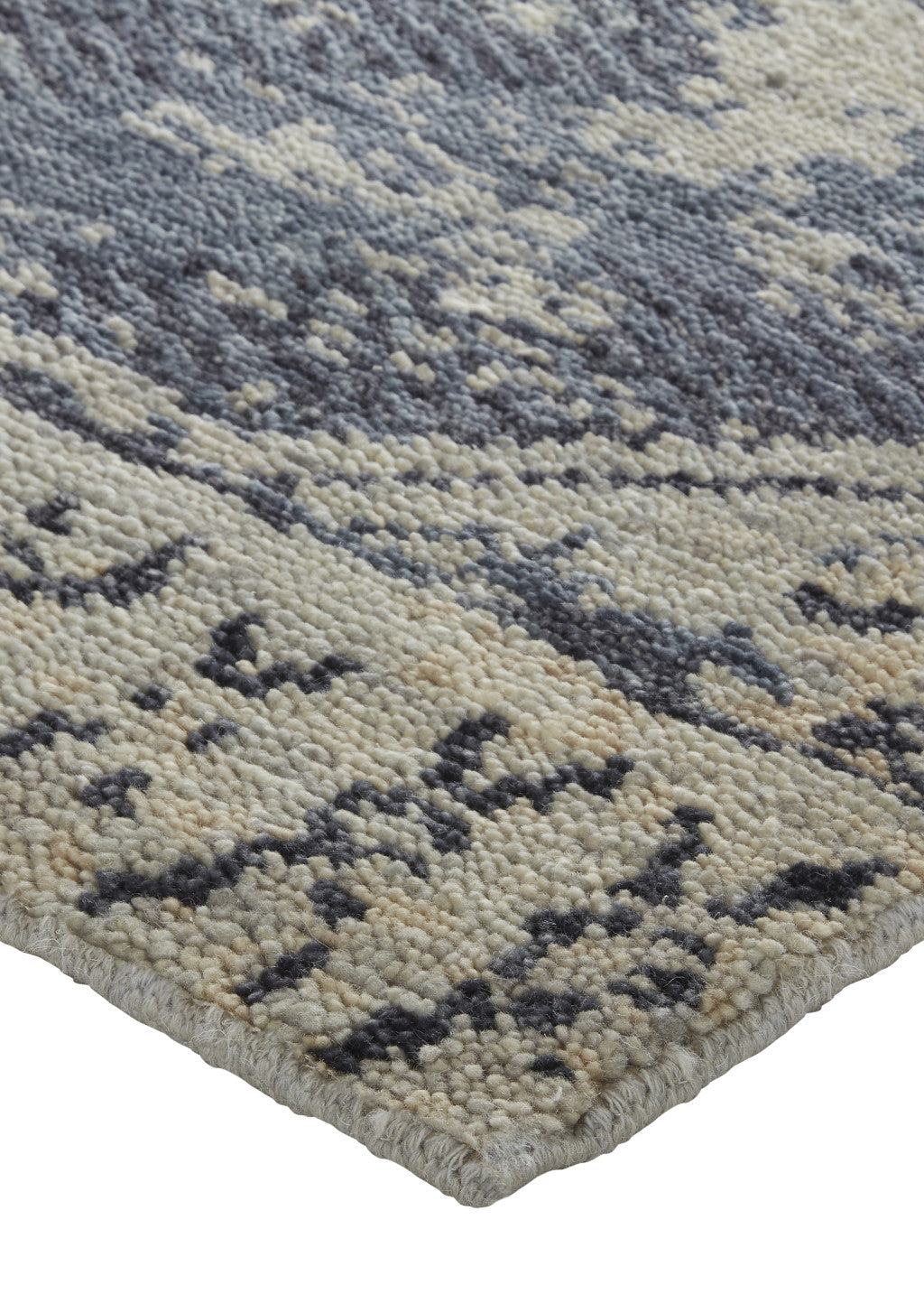 Gray, Blue, and Beige Lodge Rug