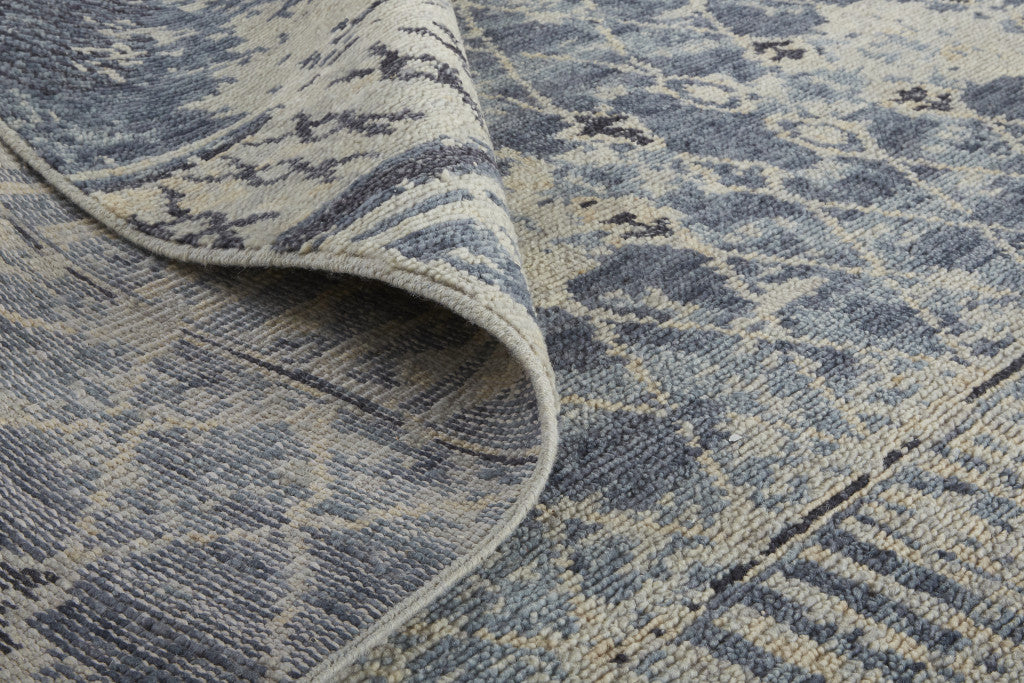 Gray, Blue, and Beige Lodge Rug