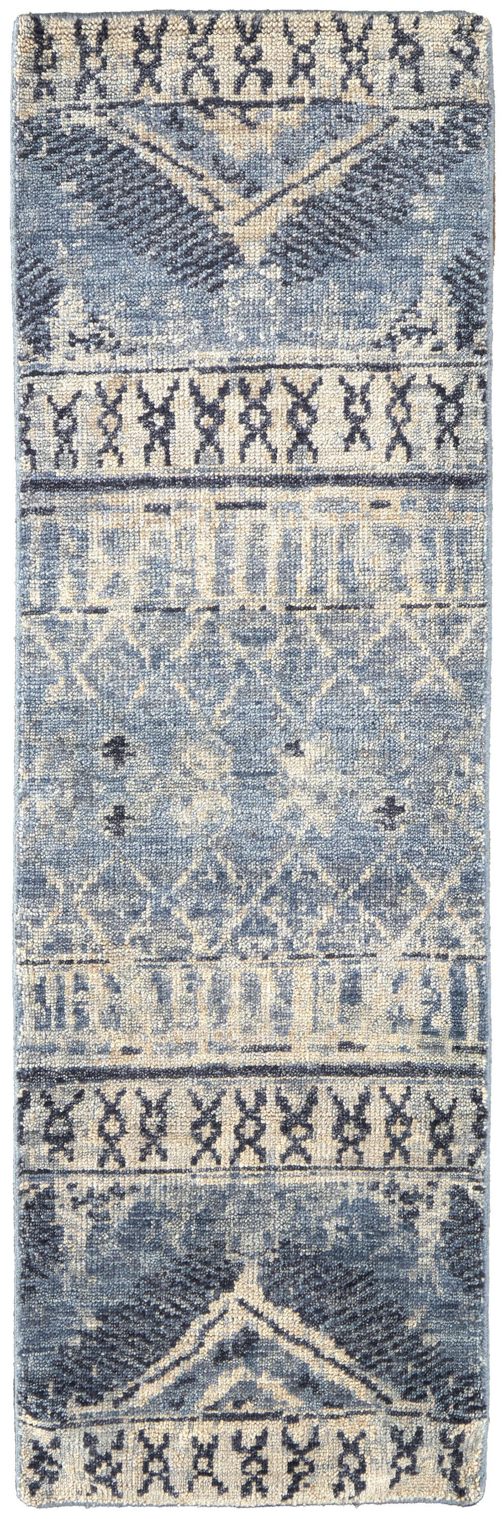 Gray, Blue, and Beige Lodge Rug