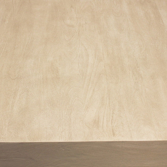 66" Natural Solid Wood Distressed Rectangle Coffee Table
