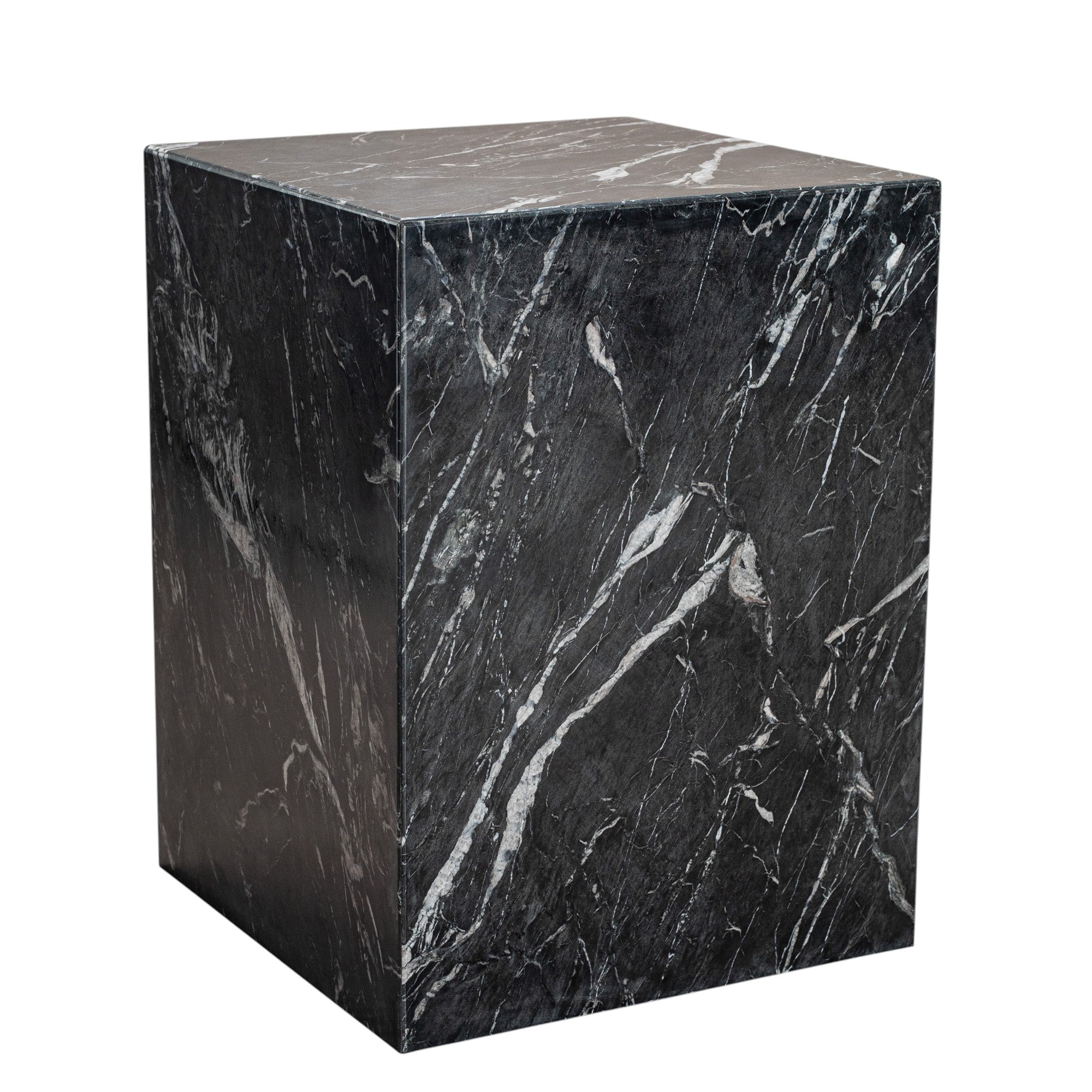 20" Marble Square Block End Table