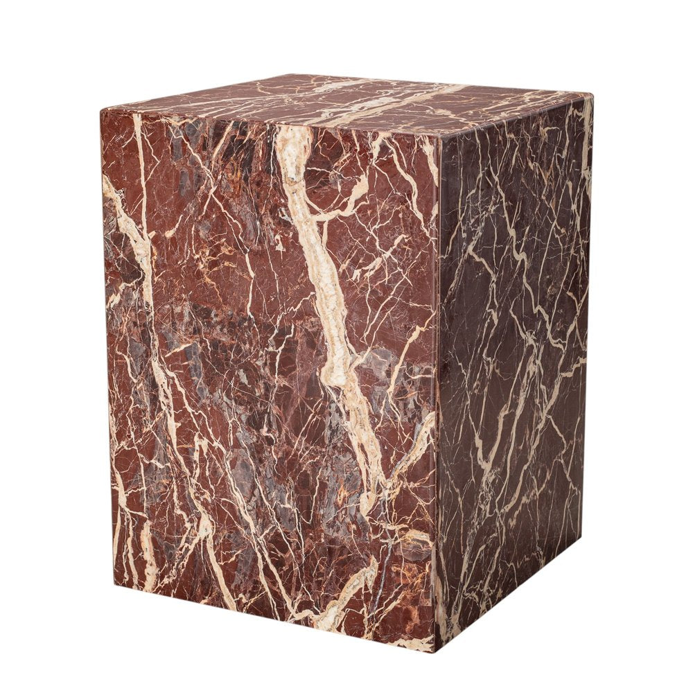 20" Marble Square Block End Table