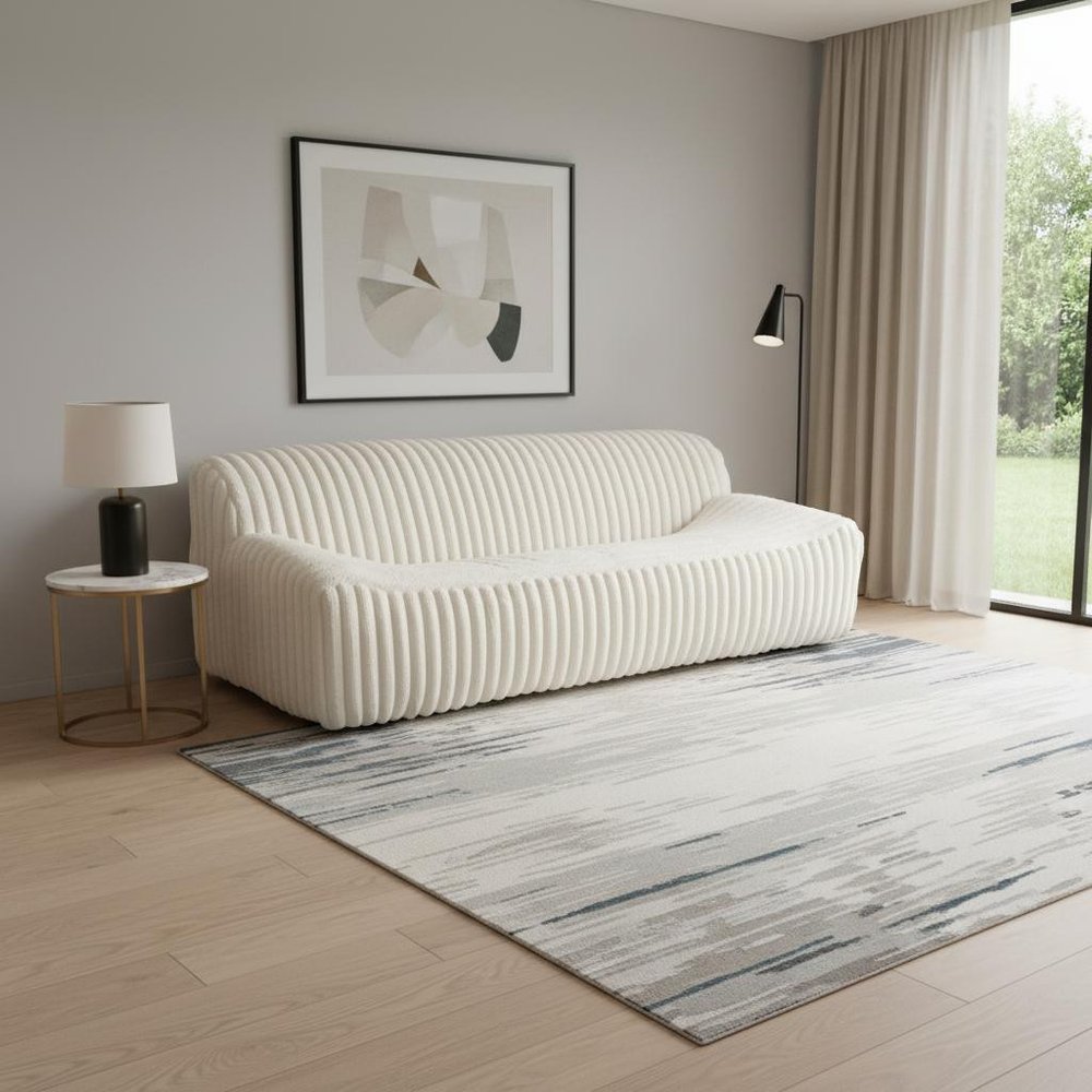 89" Cream Corduroy Armless Sofa