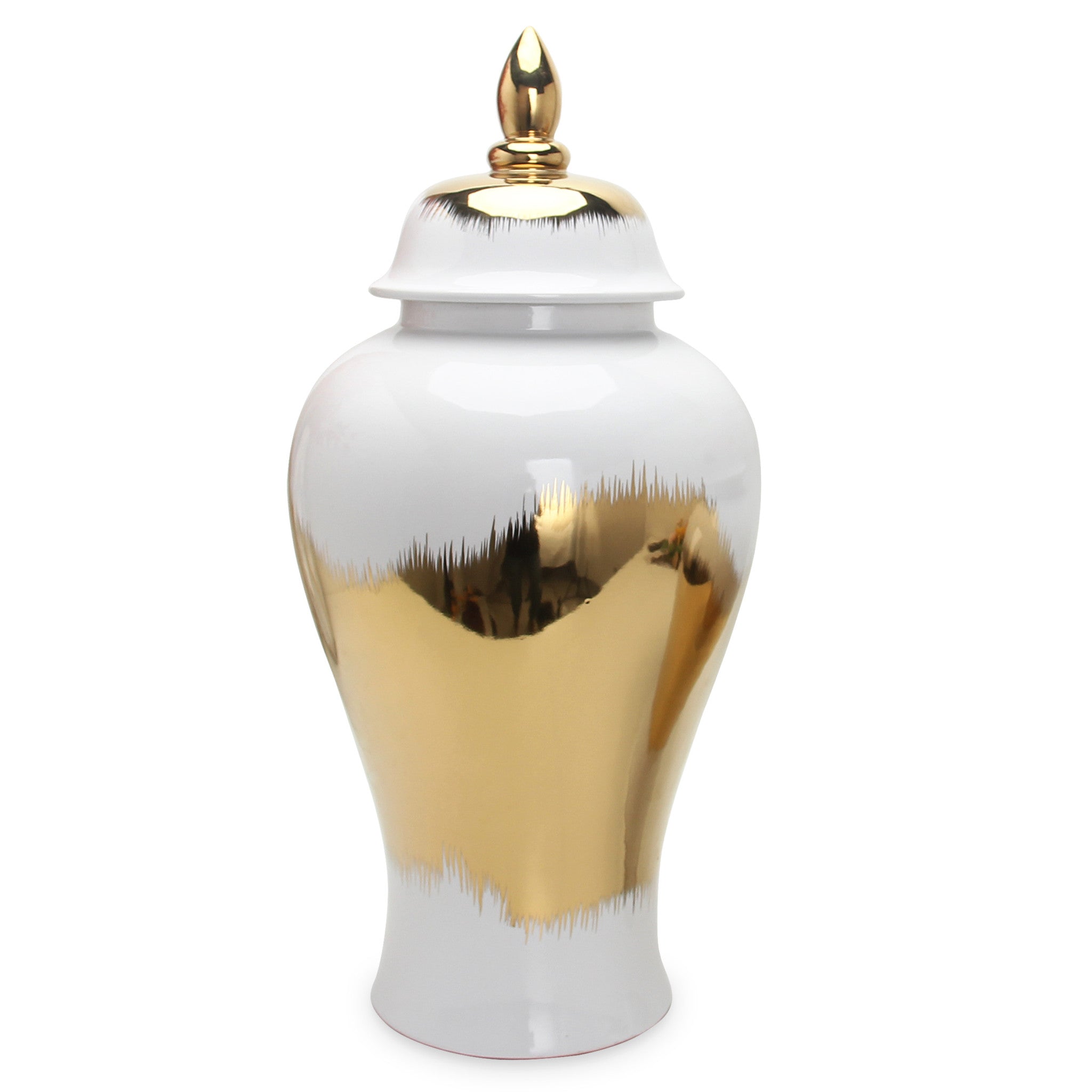 Gold Abstract Ginger Jar