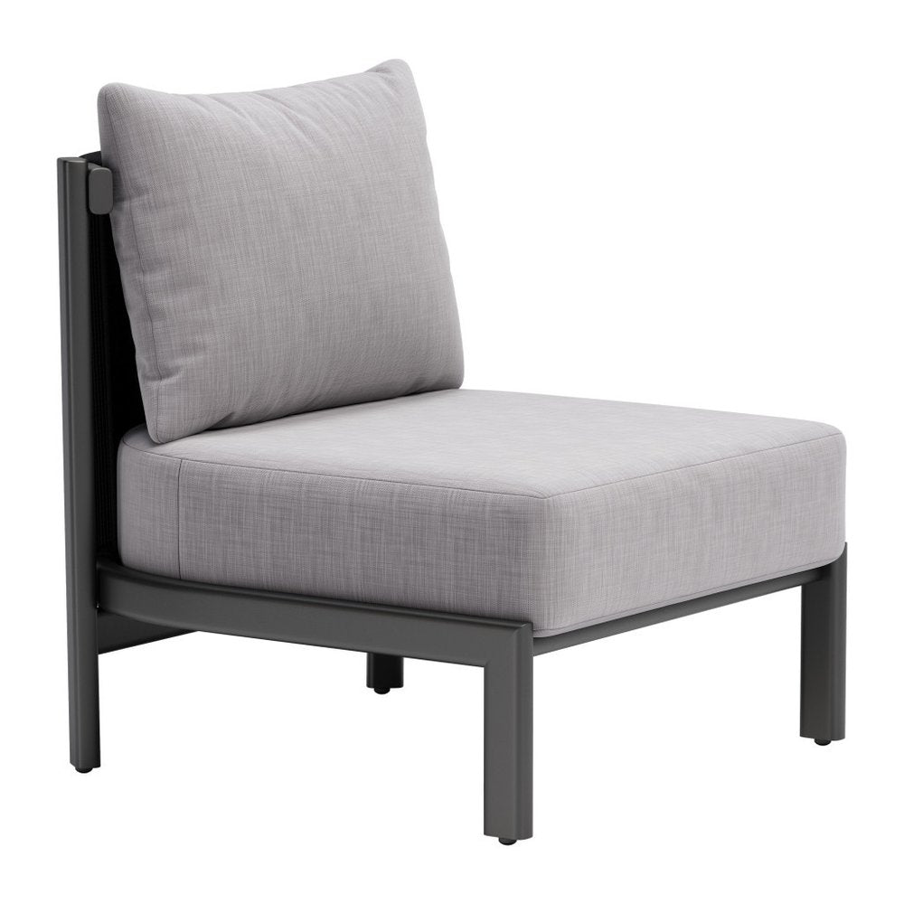 28" Gray and Black Side Chair