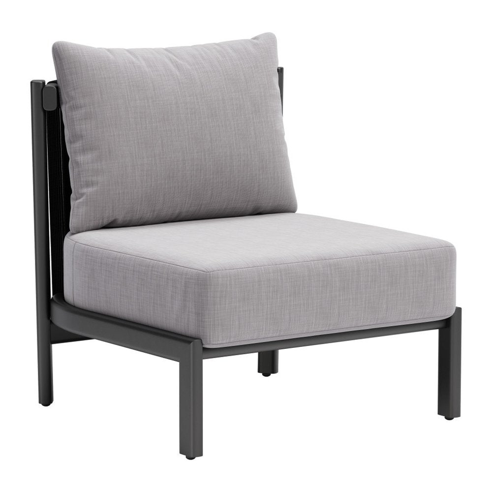 28" Gray and Black Side Chair